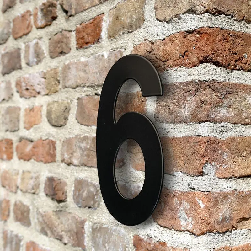 Numéro de maison noir en acier inoxydable 304, 15/20/30cm, chiffres de porte extérieure, grandes lettres