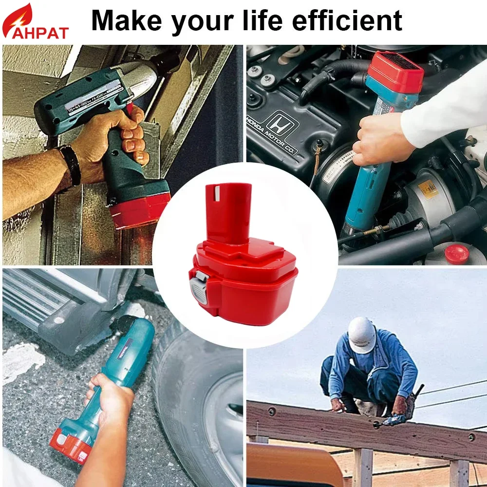 2026 powtree 12800mAh 14.4V استبدال البطارية لماكيتا 1422 1420 1433 1434 1435 1435F PA14 6337d 6281d 6280D 8280d أدوات الخفافيش