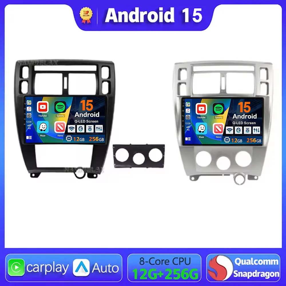 

Android 15 Carplay Car Radio For Hyundai Tucson 2004 2005 2006 - 2009 Navigation GPS Multimedia Player WiFi+4G Auto stereo 2DIN