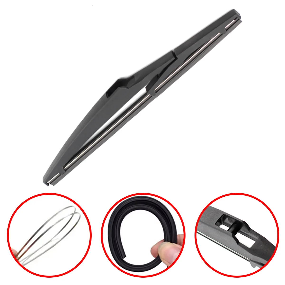 نافذة السيارة الخلفية ممسحة شفرة مناسبة لتويوتا RAV4 MK4 XA40 2013-2018 الزجاج الخلفي الباب الخلفي نافذة ممسحة السيارة شفرة 10 "بوصة #4