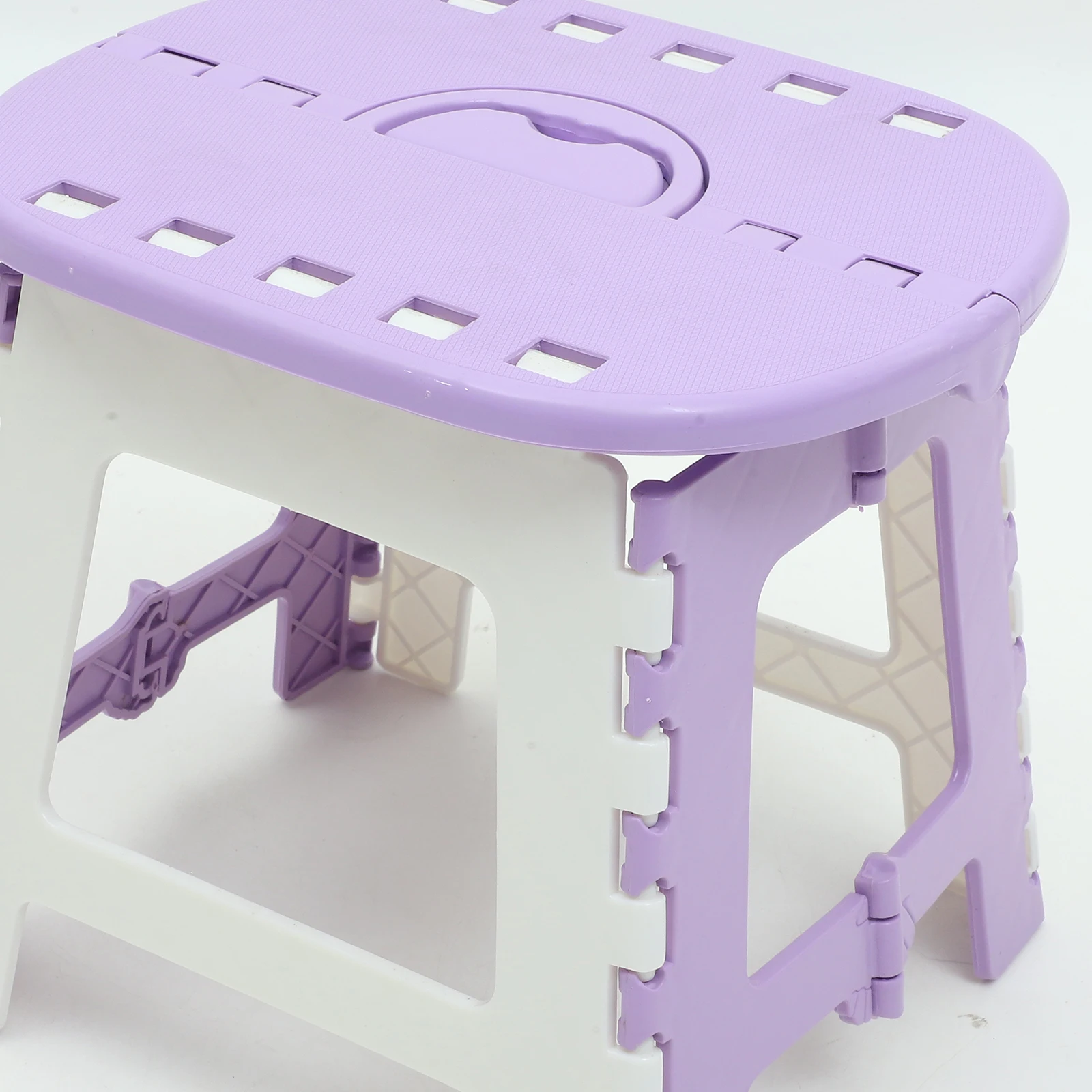 Household Plastic Folding Chair Green Collapsible Foot Stool Lightweight Portable Folding Seat for Kitchen Bathroom Outdoor