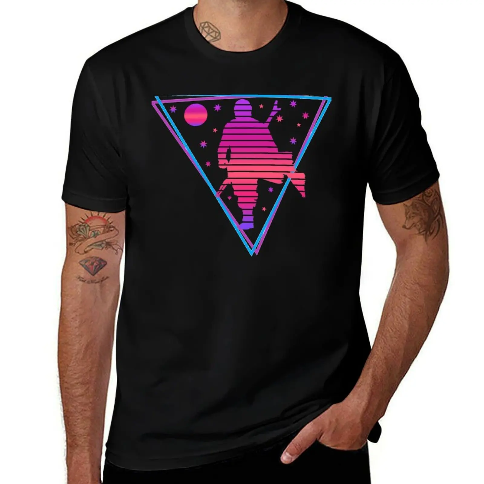 Mando - Synthwave T-Shirt Non-Shrink Basic Cotton T-Shirt