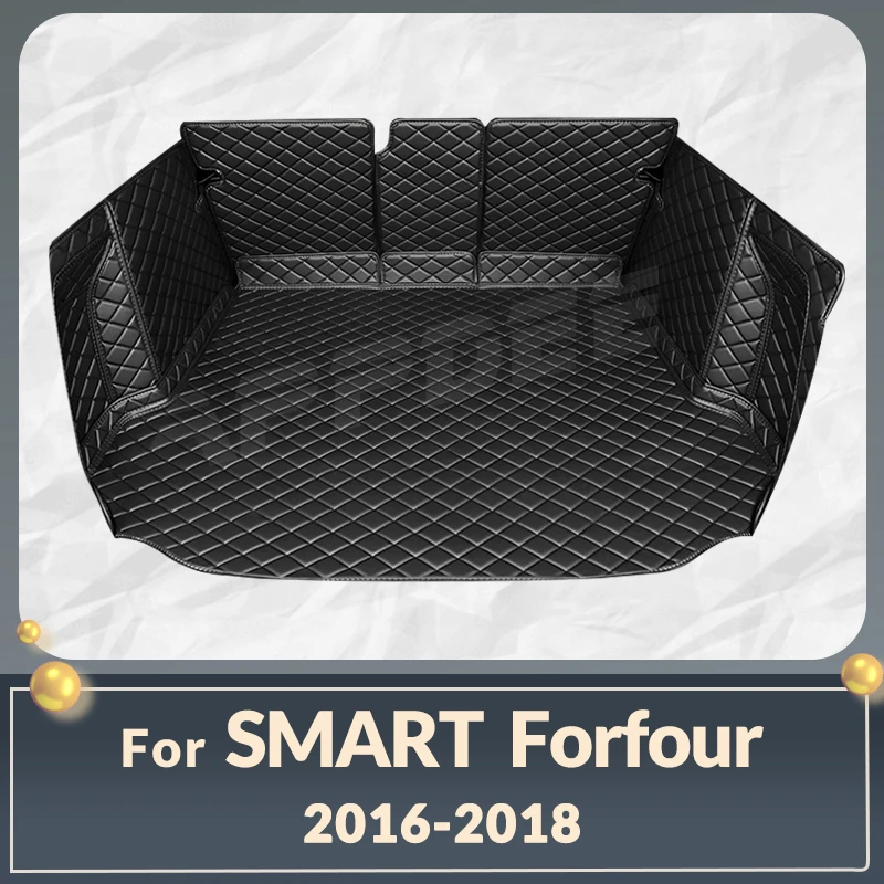 Auto Full Coverage Trunk Mat For Smart Forfour 2016-2018 17 Car Boot Cover Pad Cargo Liner Interior Protector Accessories