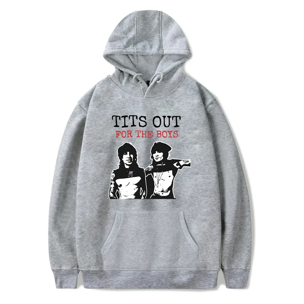 Jake Webber merch Tits out for The Boys hooded drawstring pullover เสื้อสเวตเชิ้ตชาย/หญิงแบบสวมหัวฮิปฮอปแร็ปเปอร์