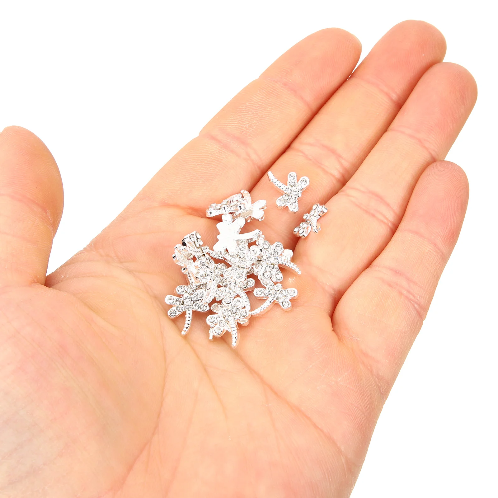 

20Pcs Nail Charms Dragonfly Alloy Shiny Decorative Nail Art Jewels DIY Manicure Accessories Gold Tooth Gem Charms for Nails