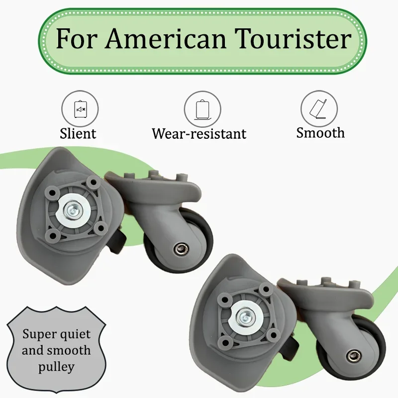 

For American Tourister 40T Luggage Wheel Accessories Travel Party Airport Silent Pulley Abrasion Resistant Design + Silent Dual