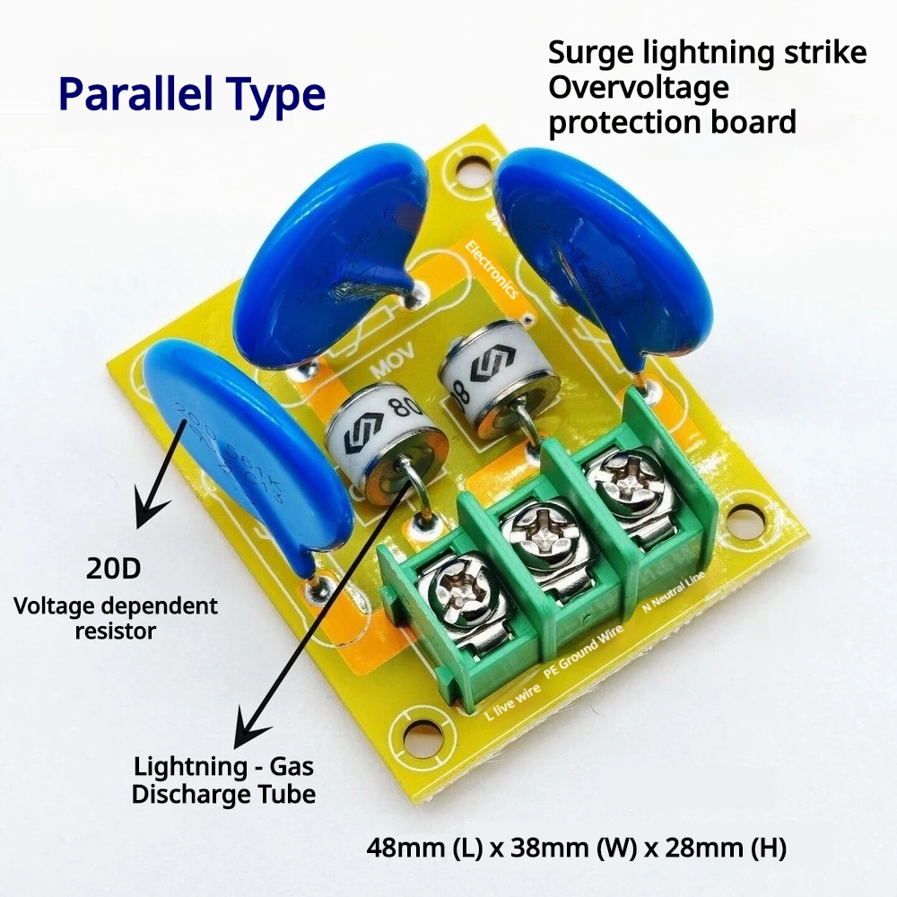 Power Surge Protection Board 110‑250V Overvoltage Surge Protector Module for Electrical Equipment Over‑Voltage Protect