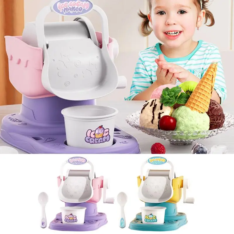 Kid Smoothie Maker Home Ice Cream Maker Manual Quick Results Simple Frozenn Treat Maker Make Ice Cream Sorbet Long-lasting