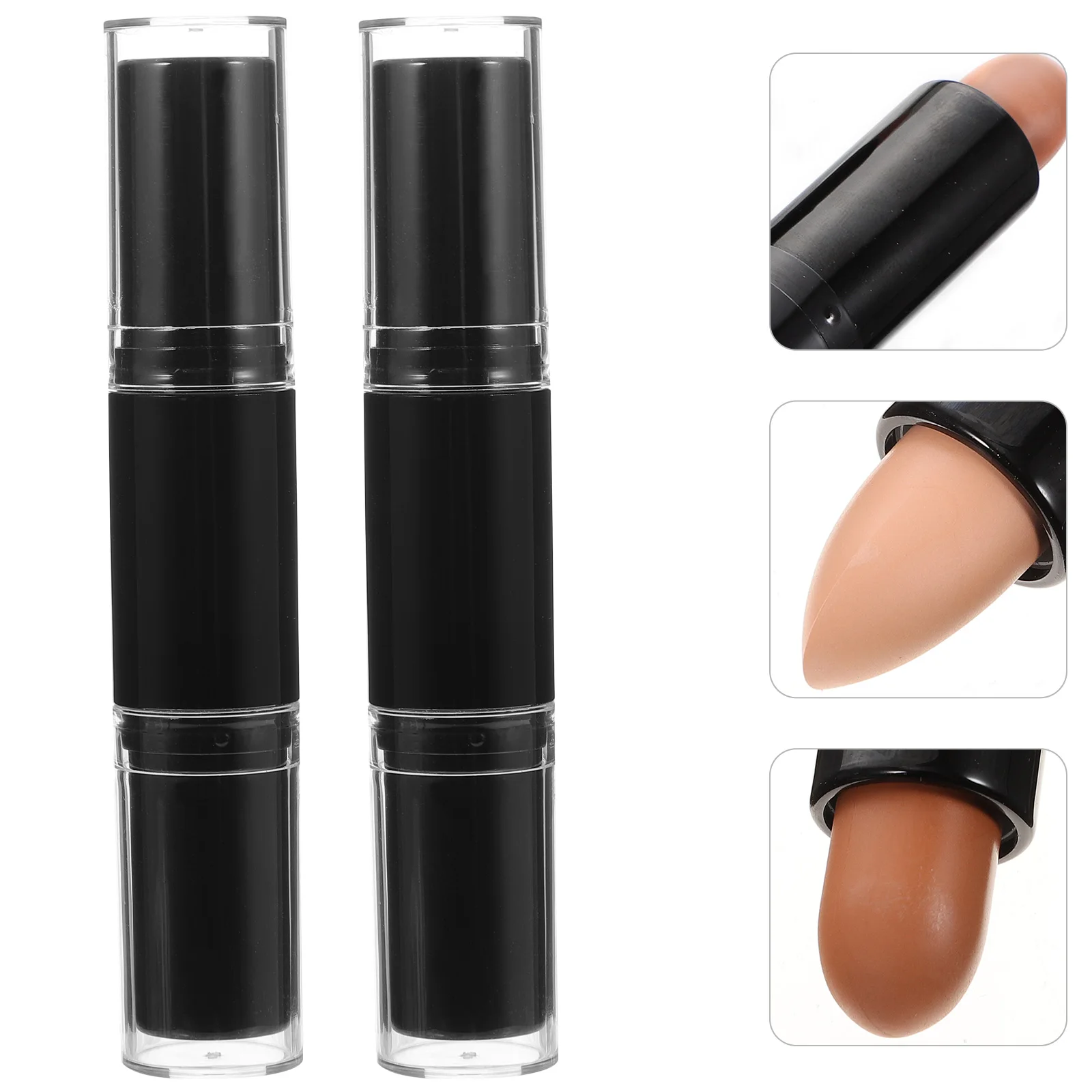 

2 Pcs High-gloss Concealer Stick Face Contour Highlight Highlighter Make up Miss