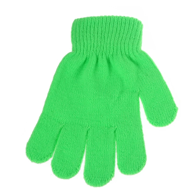 Multicolor Toddler Boys and Girls Winter Knitted Writing Gloves 1-3 Years Old Full Fingers Knitted Gloves Warm Mitten