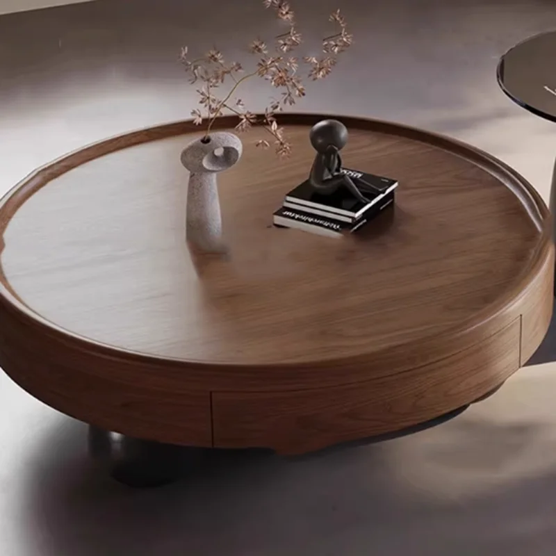 طاولة القهوة الخشبية الصلبة البني ديكور غرفة المعيشة تصميم فاخر طاولة القهوة الحديثة الشمال مصمم الأريكة Tisch أثاث المنزل