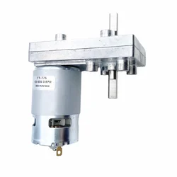 Square DC Reducer Motor TT-775 6V 12V 24V Double-Hollow shaft High Torque Gear Motor DC 3-30V CW CCW Engineering Design DIY