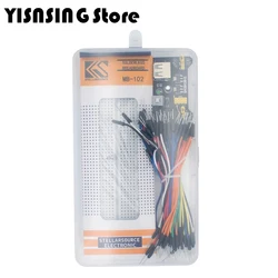 3.3V/5V MB102 Breadboard Power module MB-102 830 Points Solderless Prototype Bread Board kit  65 Flexible jumper Wires