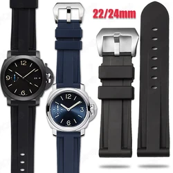 Silicone Strap for Panerai Watch Band 22mm 24mm for Men Women Watrproof Wristband Watches Accessories Rubber Bracelet Sport Belt