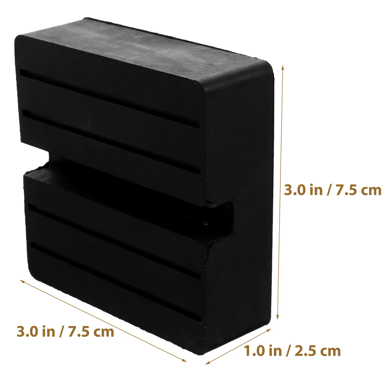 1pc Jack Rubber Pad Rubber Slotted Floor Jack Pad Frame Rail Adapter (Black) Heavy Duty Rubber Pads Jack Pad Adapters