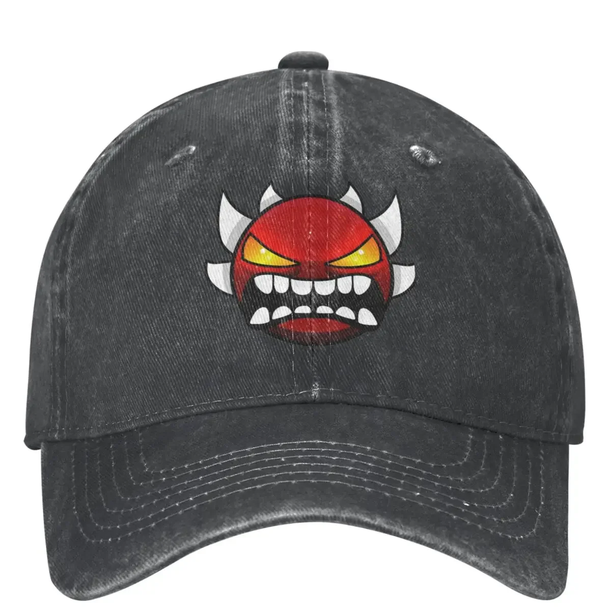 Geometry Dash Baseball Cap Extreme Demon Men Adult Custom DIY Trucker Hat Spring Outdoor Sports Hot Sale Snapback Cap