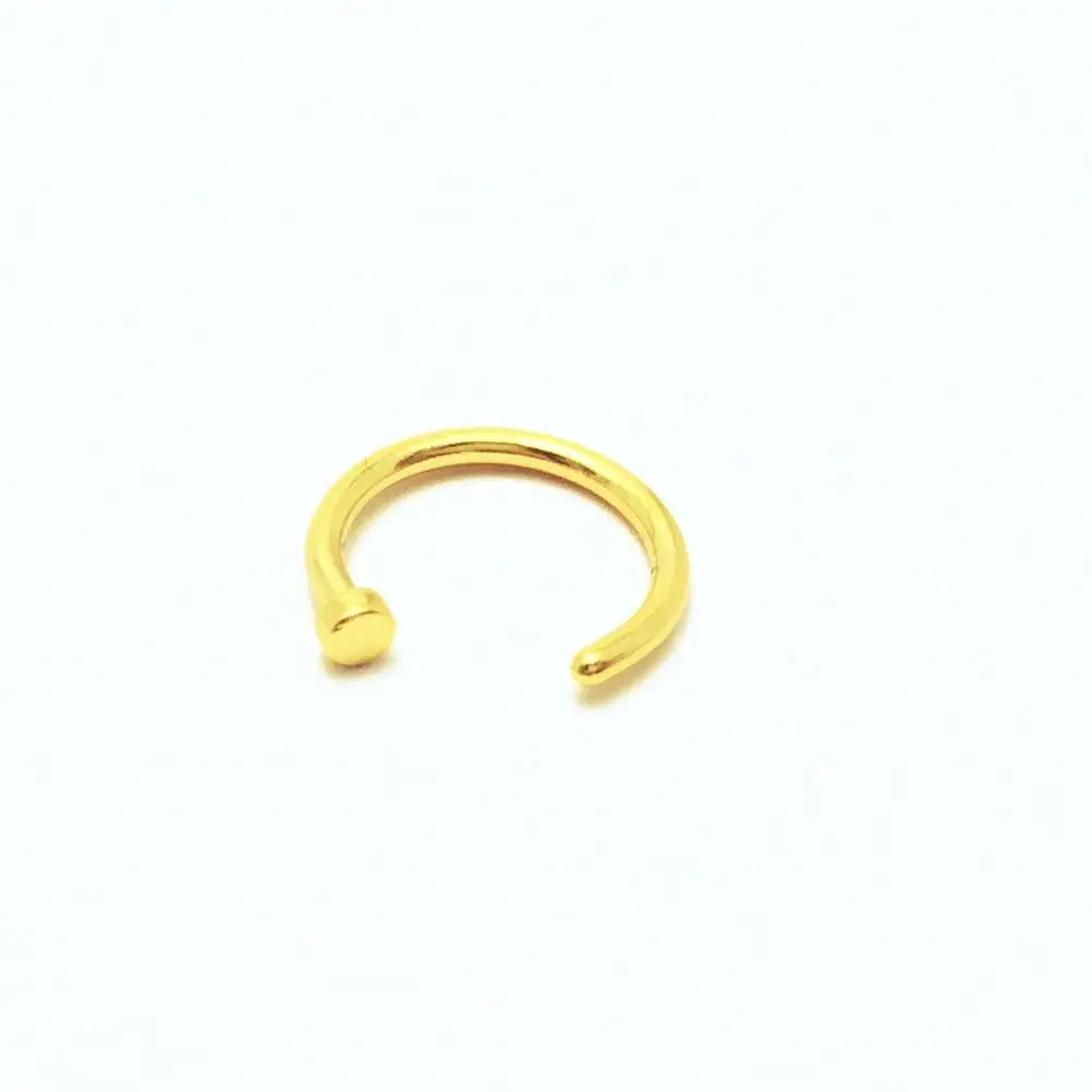 Thin Septum C Shape Stud Earrings Circular Stainless Steel Hoop Lip Rings Jewelry Nose Rings Body Piercing