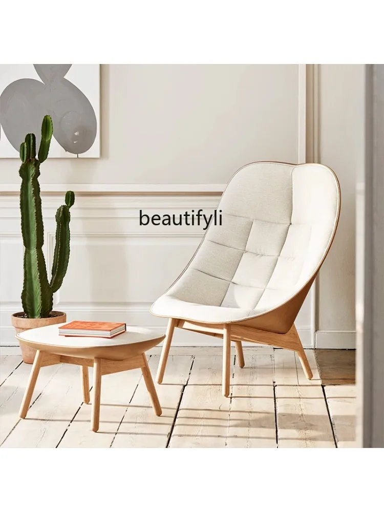 Nordic Modern Creative FRP Petal Lying Fan-Shaped Leisure Apple Chair Sofa Coffee Hotel Art single sofa chair  furniture