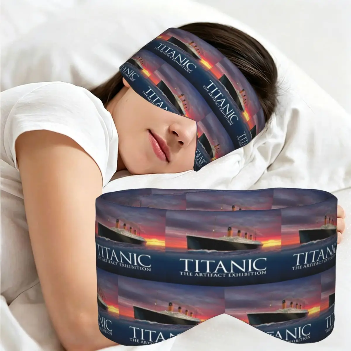 Titanic Romantic Movie sleep eye mask Light Blocking Portable Eye Cover for Girls Boys Travel Party Gift Eyeshade eyepatch