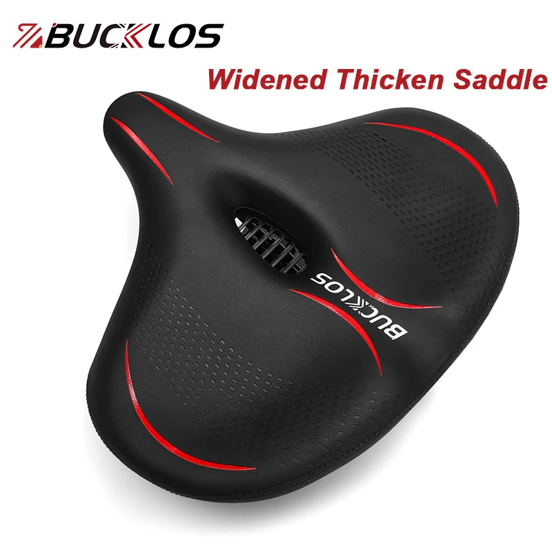 

BUCKLOS Ergonomic Bicycle Saddle Shock-absorption Mountain Bike Seat Cushion Thicken Widen E-Bike Saddle Travel Bicycle Seat