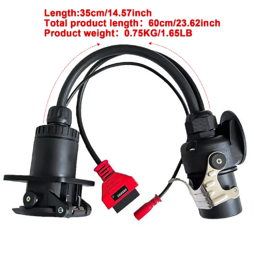EBS ISO 7638 OBD2 Adapter Cable Trailer Diagnostic For Bosch For Autel For Autocom and Other Truck Vehicles