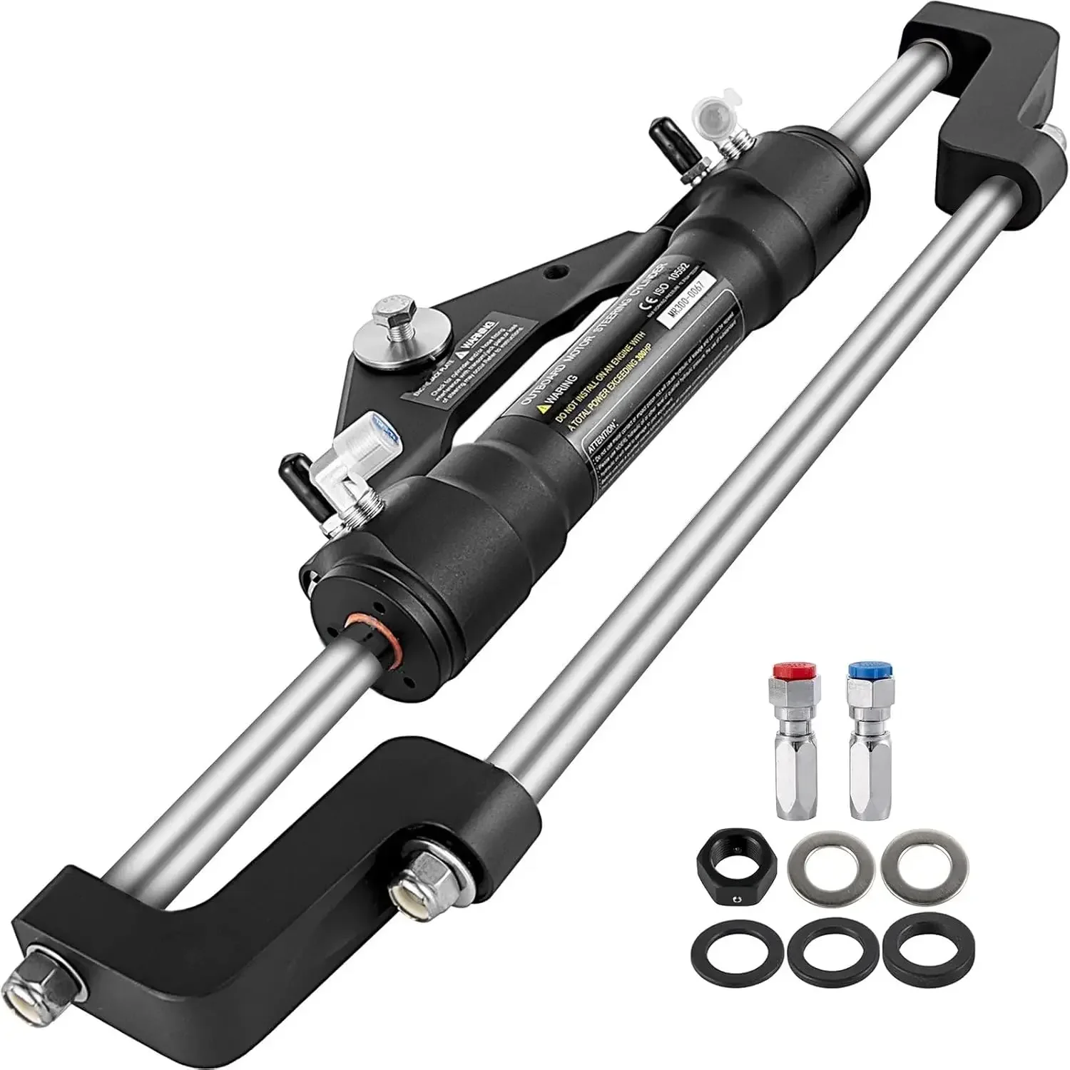 

Hydraulic Steering Cylinder 300HP, Steering Front Mount Outboard Marine Steering Kit without Hose