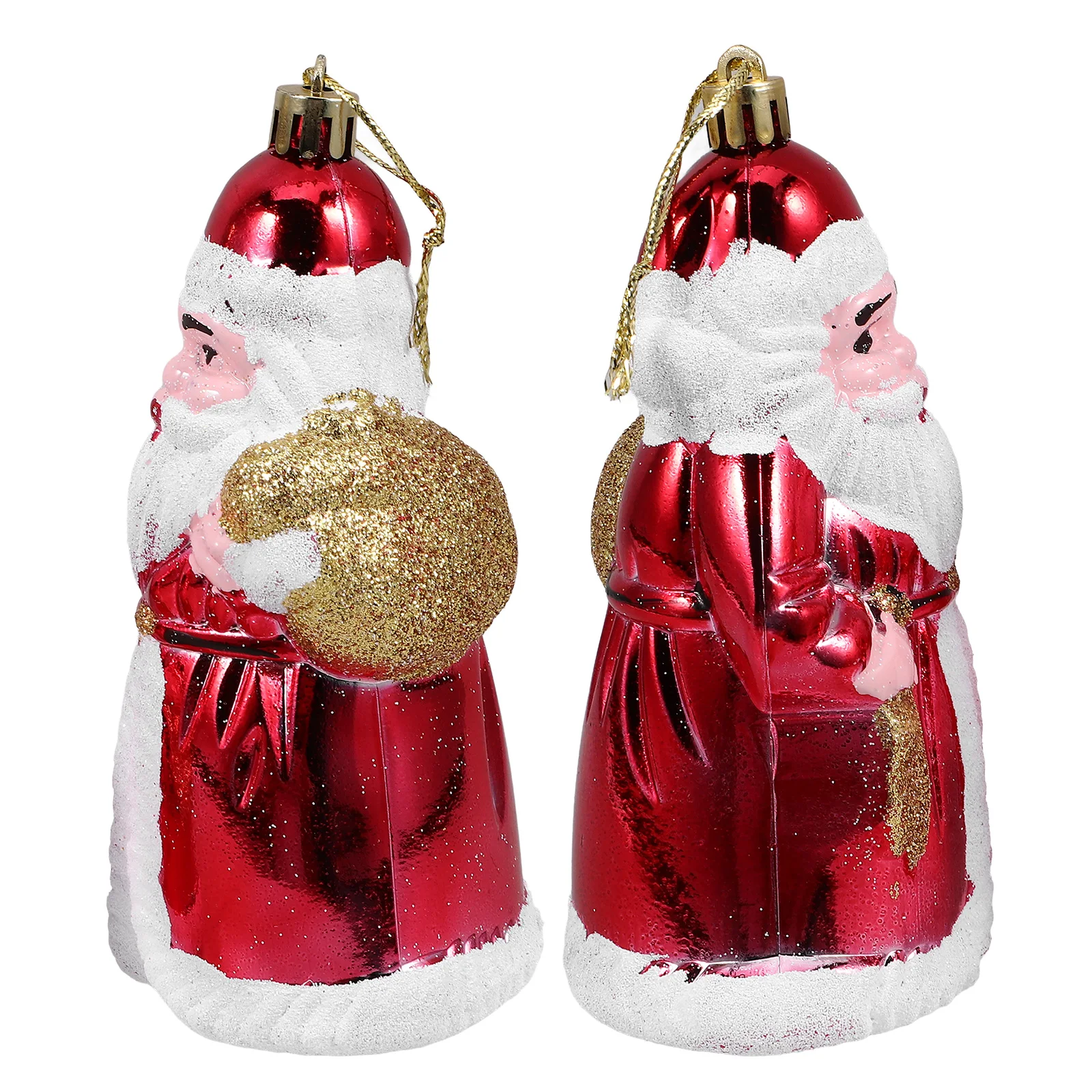 

2pcs Christmas Hanging Ornaments Plastic Xmas Tree Decor Garland Elder Pendant Home Garden Party Supplies