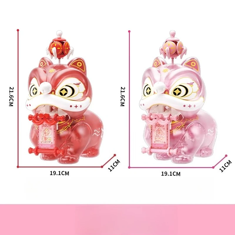 مكعبات بناء صحوة الأسد، الاتجاه الوطني، نموذج الأسد الإبداعي، ألعاب تعليمية مجمعة للأطفال، زخارف سطح المكتب