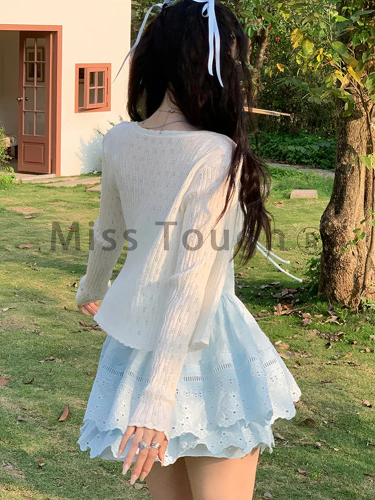 Beach Outing Elegant Sweet Strap Dress Women Vintage Chic Y2k One Piece Dress Female French Style Casual Sexy Mini Dress Summer