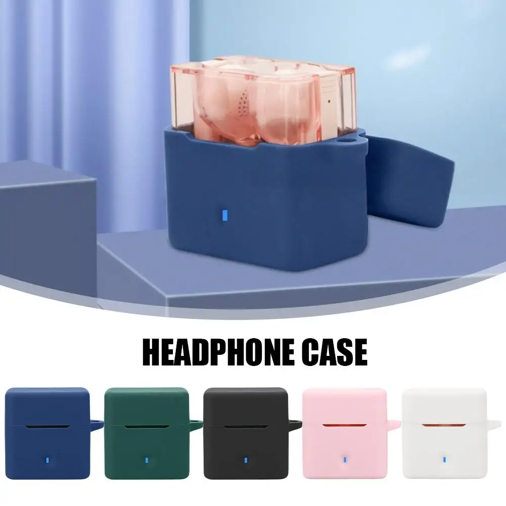 For Moondrop Block Silicone Protective Cover Earbuds Wireless Earphones Front Light Visible Premium Accessory Shockpro B8e3