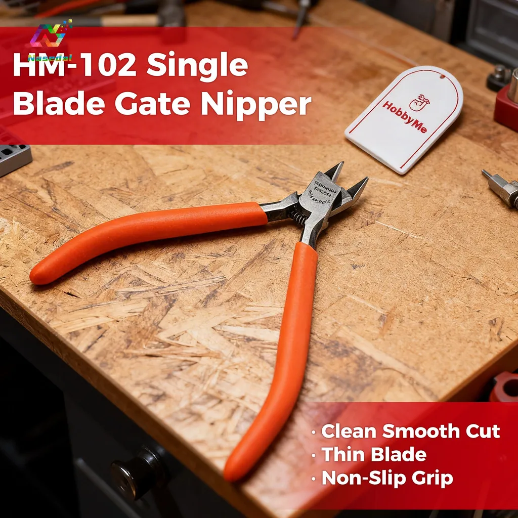 

HobbyMio HM-102 Single Blade Gate Nipper High Hardness Steel Sharp Thin Edge Clean Smooth Cut No Whitening for Gundam Model Kit