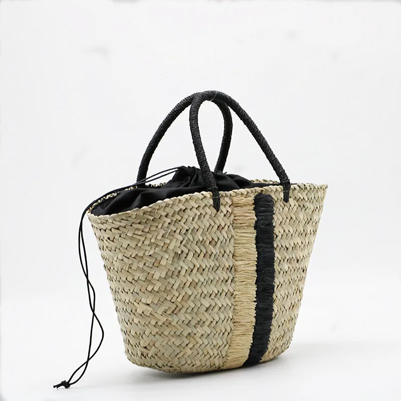 Bohemian Straw Basket Bag Summer Wicker Rattan Bag Shoulder Bags Designer Tote Bags for Women 2023 Handbags Bucket Beach Purses