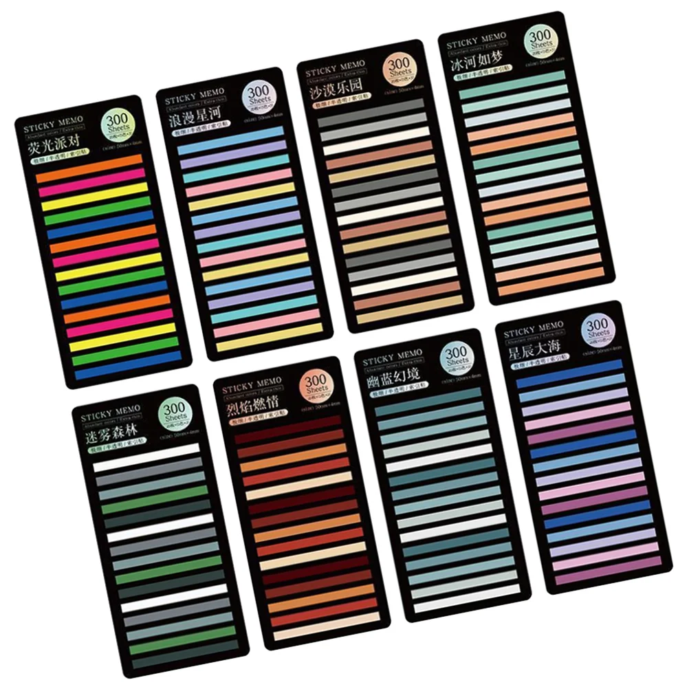 8 Sheets Colorful Notebook Tabs Soft Bookmarks The Pet for Annotating Books Aesthetic