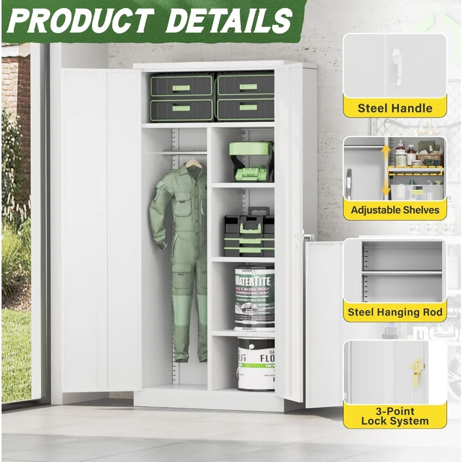خزانة ملابس معدنية بأبواب وأرفف72 خزانة خزانة ملابس للتفصيل للمكتب وغرفة النوم وغرفة الغسيل hool Em