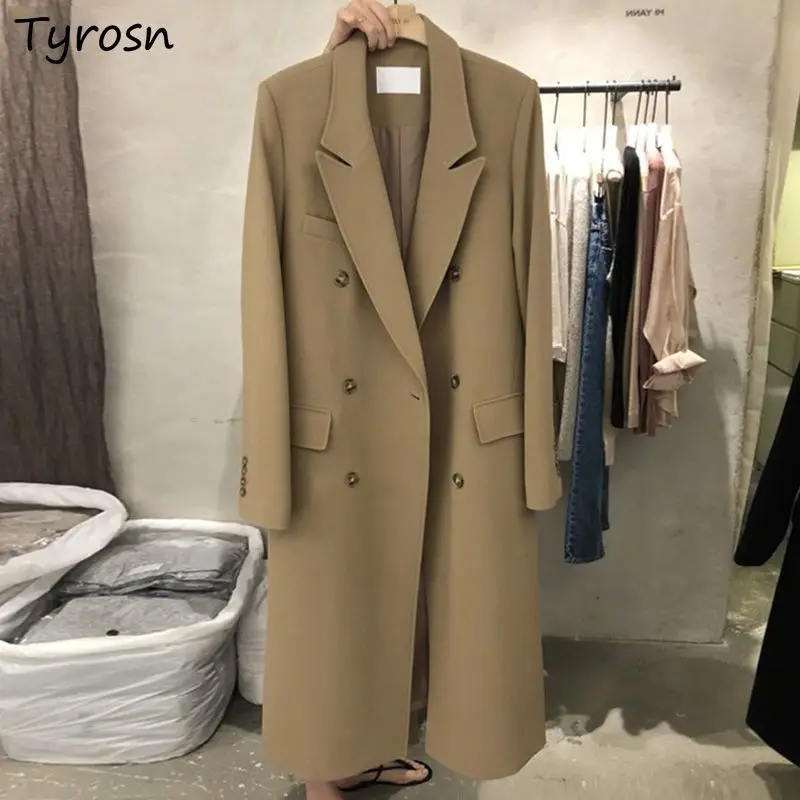 

Long Coats Women Trench Graceful Office Lady Autumn Design Basic Popular British Style Straight Feminino Cool Vintage Hot Sale