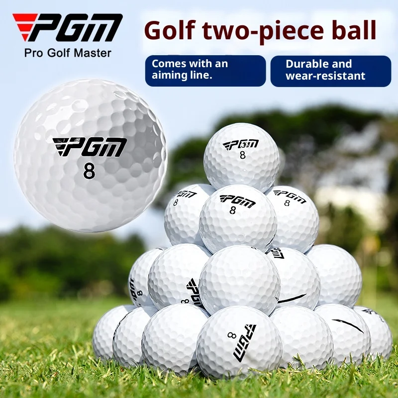 PGM Golf Ball 30pcs Practice Course Special Ball Double layered Ball with Aiming Line, High Rebound, Long Distance, Q031