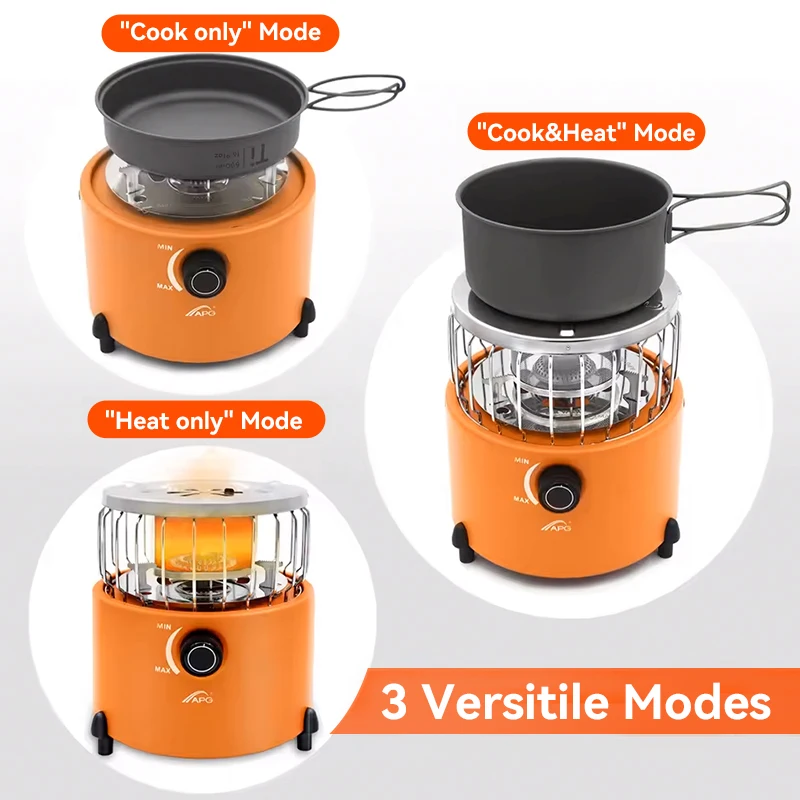 Outdoor Heating Stove Multifunctional 2 in 1 Camping Burner Portable Picnic Cooking Furnace Tourism Cooker Supplies