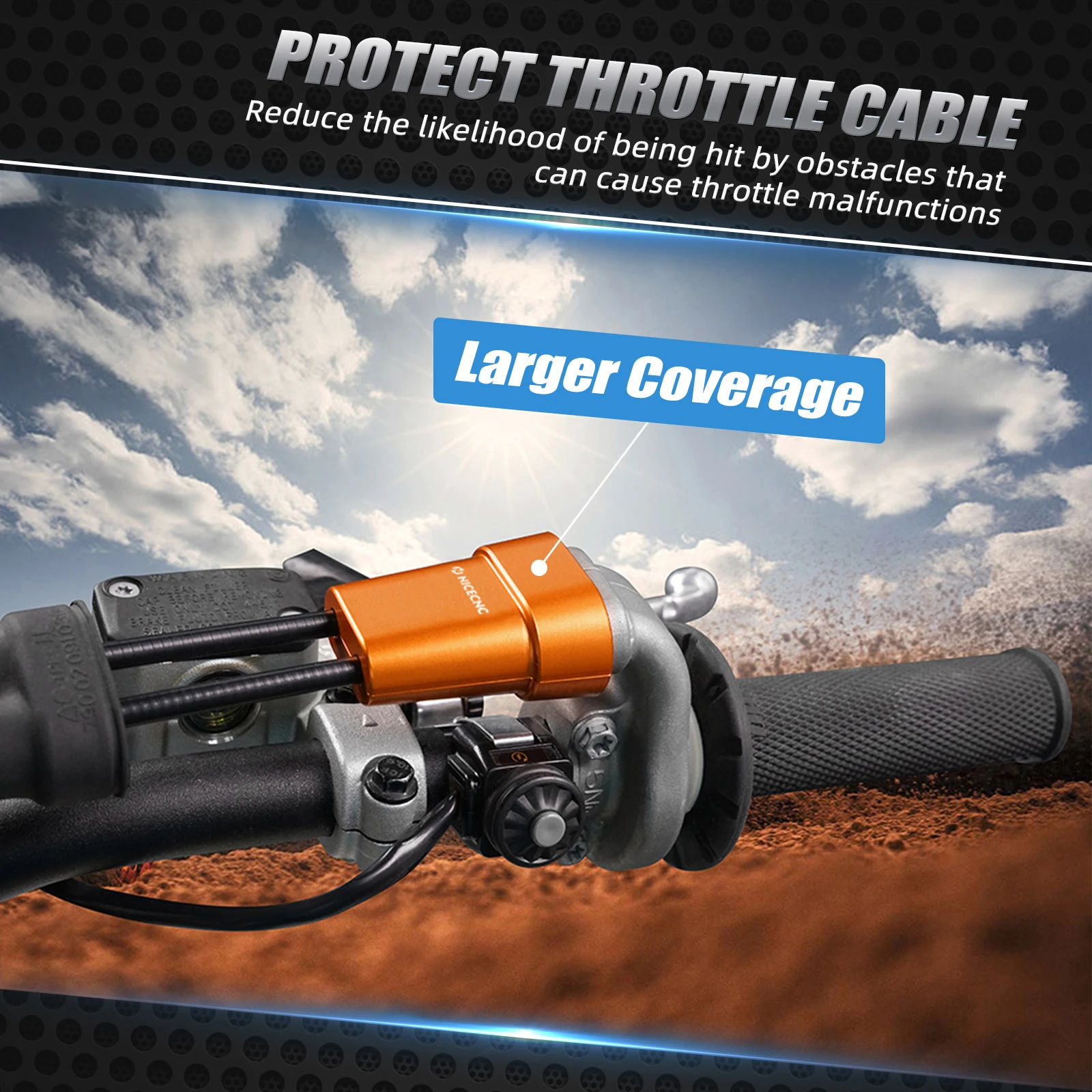 KTM EXC 300 2023 スロットルケーブルガードカバープロテクター XCF-W 500 EXC-F 450 SX-F 350 XC-W 300 EXC 250 XC 150 SX 125 2017-2022用