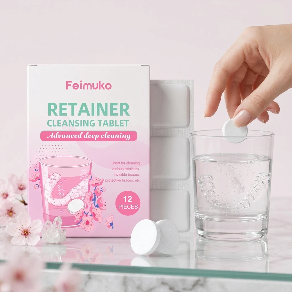 Denture Cleaning Effervescent Tablet Cleans Denture Crevices Impurities Removes Odor Bacteria Fresh Breath False Tooth Cleanser