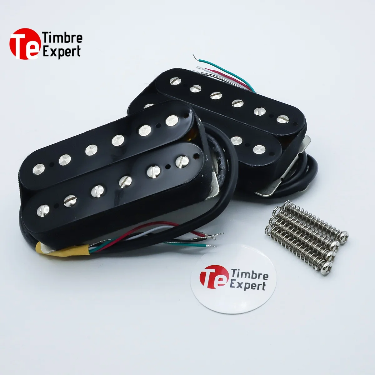 

Alnico 5 Magnet Humbucker Pickups for Electric Guitar, Nickel Silver BasePlate, 4-core Shielded Wire, 6 Adjustable Screws