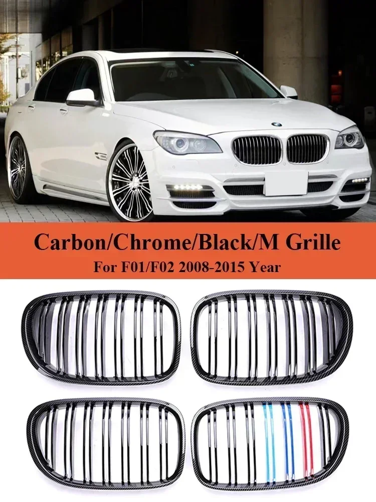 

Front Kidney Replacemet M Color For BMW 7 Series F01 F02 2008-2015 Grill Facelift Racing Gloss Grille Cover 730d 740d 750d