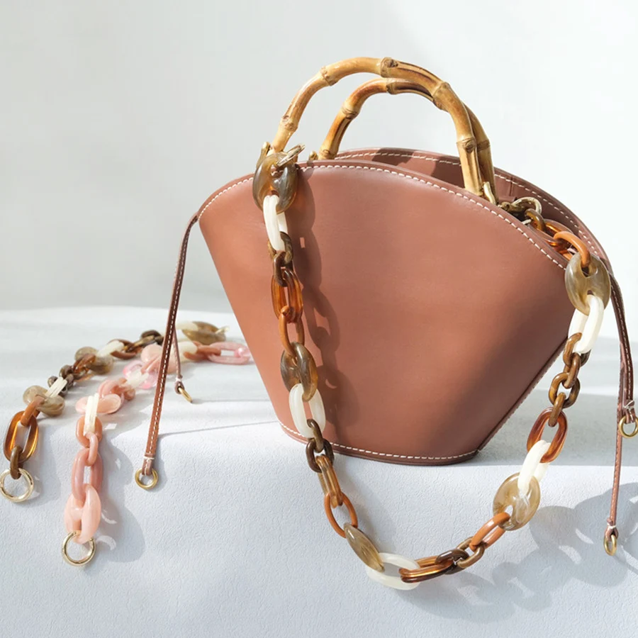 

Красочная акриловая сменная съемная сумка-цепочка с ремешком, кошелек, сумка, ремни, полимерная сумка через плечо, аксессуары «сделай сам»