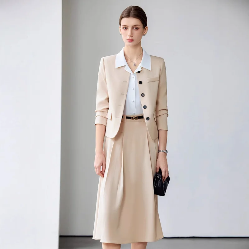 

High-end Professional Suit Dress for Women, Spring and Autumn New Style, Teacher Qualification Interview Formal Wear, Commuting