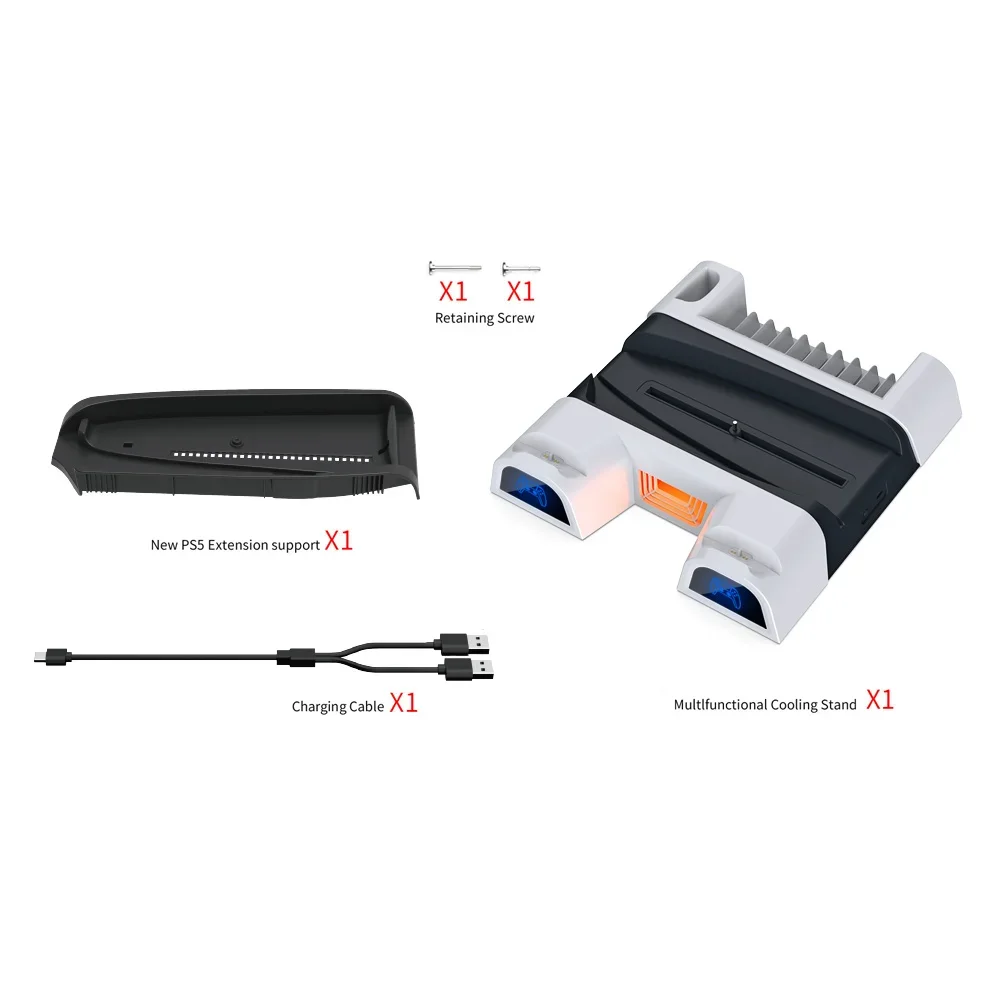 DOBE для PS5 тонкая внешняя стандартная многофункциональная охлаждающая база теплоотдача ручка зарядка и стойка для хранения дисков