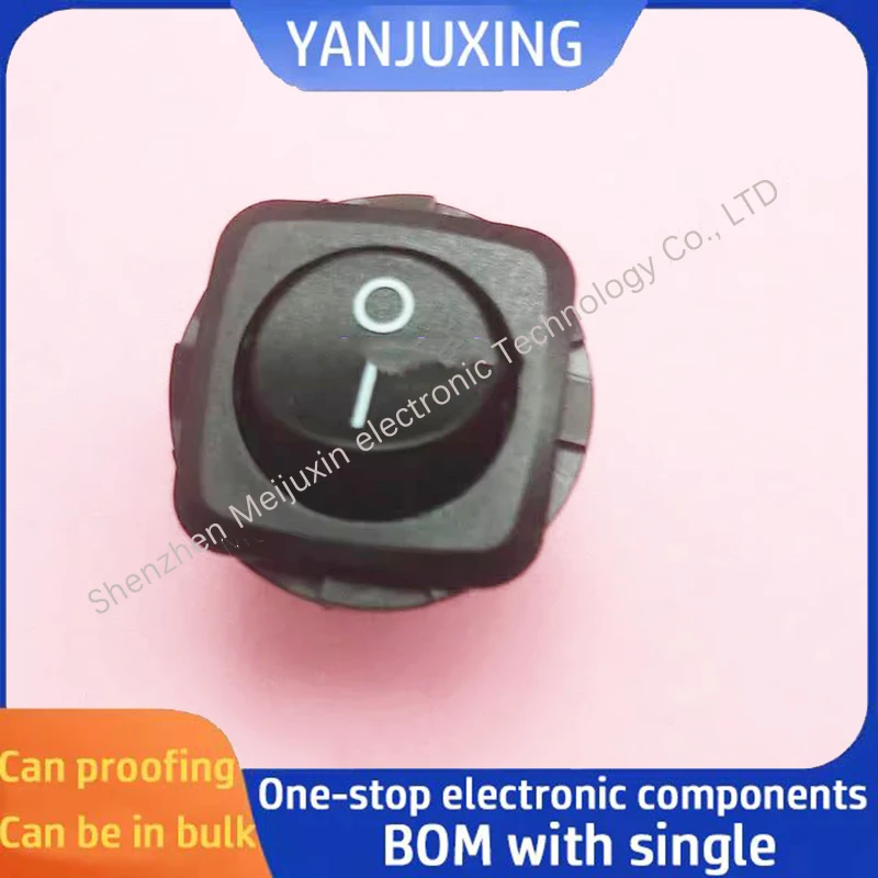 1pcs/lot R13-135A Round warped boat switch two-pin two-speed black power switch 10A