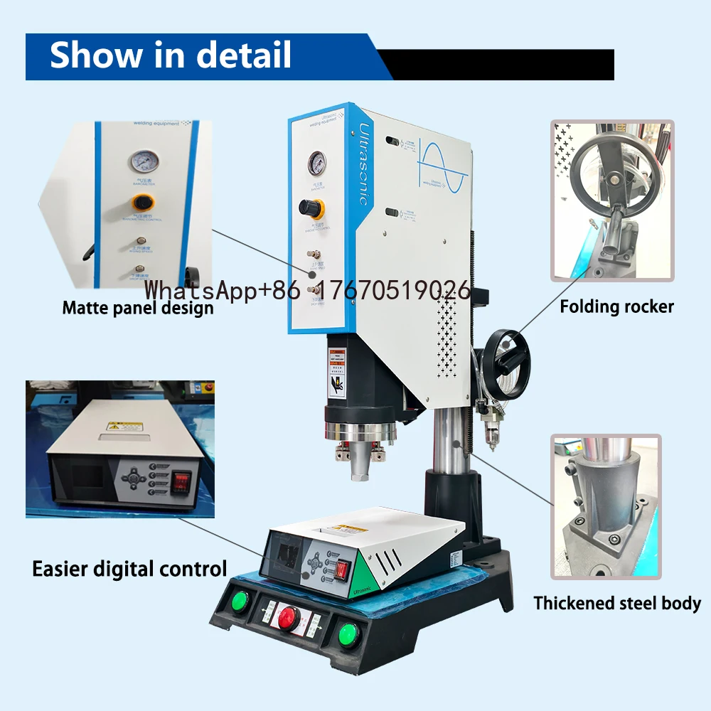 CG-L201560 1500W/20kHz Automatic High Quality Ultrasonic Plastic Welding Machine 220V for Keychains