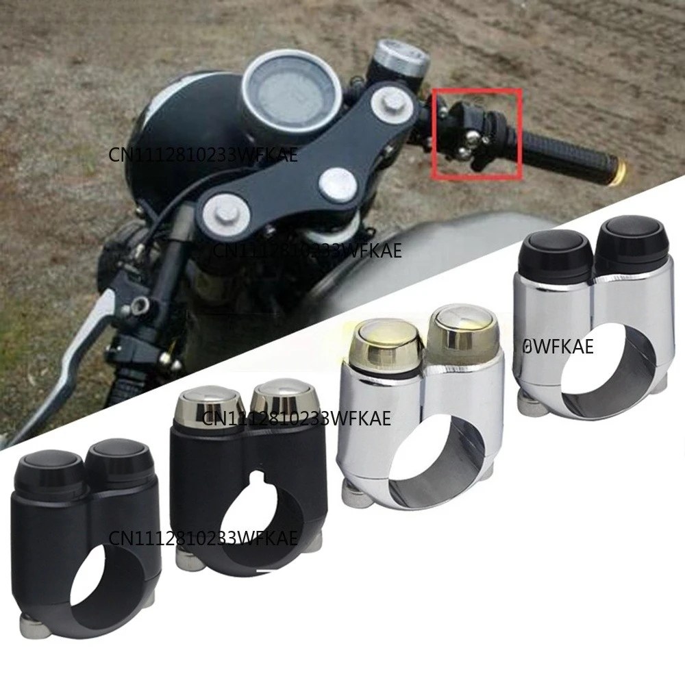 Universal handlebar switch 1/7/8 inch, suitable for Harley, coffee racing, IP65 waterproof, with light and horn functions