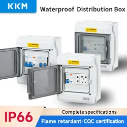 Electrical  IP66 surface mounted PC+ABS Plastic waterproof distribution box  circuit breaker Switch box indoor outdoor