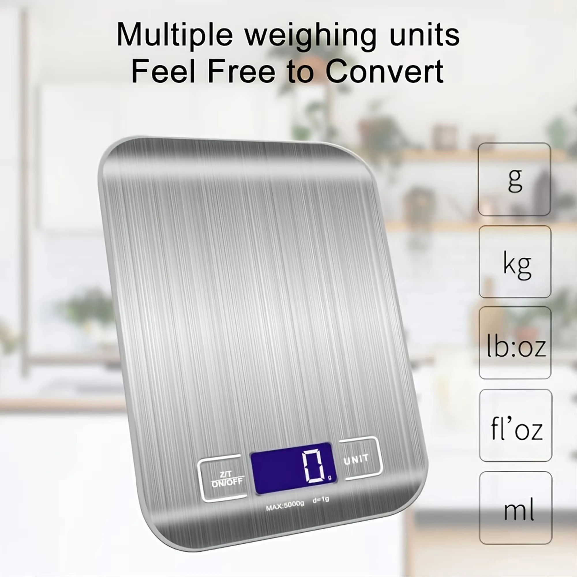 Rechargeable Stainless Steel Electronic Scales Kitchen Scales Home Jewelry Food Snacks Weighing Baking Tools 5kg_10kg - AliExpre