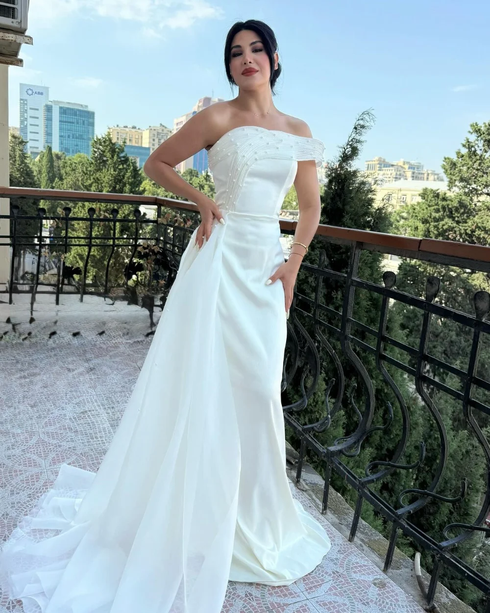 

Customized Exquisite Classic Jersey Pearl Pleat A-line One-shoulder Long Dresses Bespoke Occasion Dresses High Quality Fashion